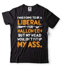 Funny Halloween Political Shirt Anti Liberal T Shirts Conservative Gifts picture