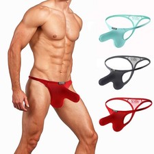 Men's Sexy Oil Glossy Underwear Panties Thong Low Waist G-String Briefs Lingerie picture