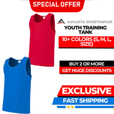 Augusta Sportswear 704 Youth 100% Polyester Wicking Knit Training Tank Top picture