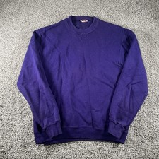 Vintage 70s Russell Athletic Sportswear Sweater Adult Medium Purple Crewneck USA picture