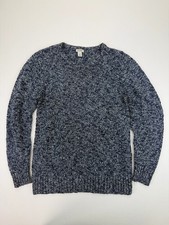 L.L.Bean Navy Marl Crewneck Knit Sweater – M Regular picture