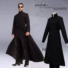 The Matrix Movie Neo Coat Cosplay Men Costume Windbreaker Clothing Halloween  picture