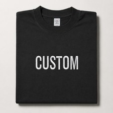 Custom Text Embroidery Your name Brand Embroidered Tee Personalized picture