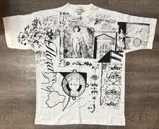 Vintage 90’s Angelic Jesus Mary Bible Scripture All Over Print T-Shirt XL New picture