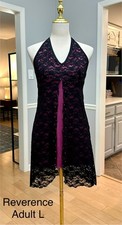 Lyrical Contemporary Dance Costume Black Lace Dress Reverence Adult L picture