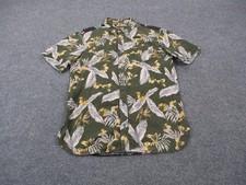 Allsaints Shirt Men M Hawaiian Japan Made Woven Performance Stretch Flower Print picture