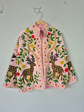 Pink Suzani Jacket Indian Handmade Velvet Deer Embroidery Luxury Suzani Jacket picture