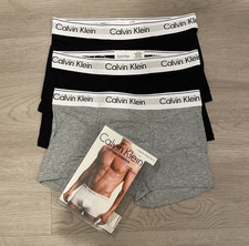 NEW CALVIN KLEIN COTTON STRETCH 3-PACK LOW RISE TRUNKS, SIZE M picture