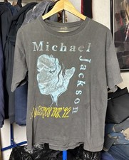 Vintage 1992 Michael Jackson King Of Pop Dangerous World Tour Shirt L picture