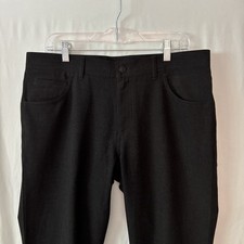 Alberto Mens 34-34 Stone Ceramica Modern Fit Black Stretch Pants NWOT picture