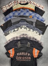 Vintage Harley Davidson Biker Button down Shirt Lot Of 20 90s 2000s Mixed szs picture