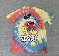 Disney Mickey Mouse Tie Dye T Shirt Mens Small NWT Colorful Graphic Tee picture