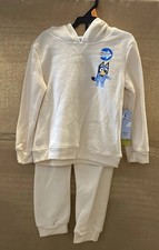 Bluey Bingo Mum Dad 2pc Hoodie And Sweatpants Cream Color Size 4T NWT picture