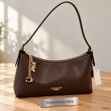 COACH Emeilia CFO89 Black Natural Grain Nappa Leather Shoulder Bag Small Outlet picture