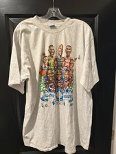 Vintage 1994 NBA All Star Weekend Salem Caricature Double Sided T-Shirt picture