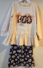 Marie Nicole Sz 4T Toddler Girls 2 Pc Floral Boo Ruffle Top / Floral Pants NWT  picture