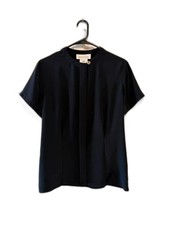 Vintage Jones New York Black Silk Button-Up Blouse picture