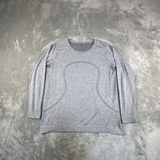Lululemon Swiftly Tech Long Sleeve Shirt Womens 14 Gray Running Athletic Yoga picture