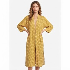 Madewell Print Robe Jacket Indigo Floral Golden Meadow Oversized Open Medium picture