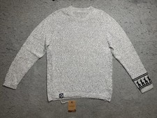 PAKA Sweater Mens Small Gray Royal Alpaca Wool Poly Crewneck Peru Knit NEW NWT picture