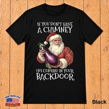 Rude Sexual Innuendo Santa Christmas T-Shirt picture
