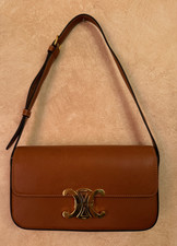 CELINE Tan (Warm Brown) Leather Triomphe Shoulder Bag picture