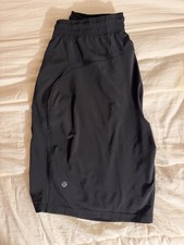 Lululemon Men's Pace Breaker Shorts Black/Grey, Medium Size, 9