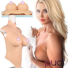 Realistic B-G Cup Silicone Breast Forms Breast Plate Fake Boobs For Crossdresser picture