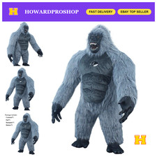 Inflatable Gorilla Costume 8.2ft Tall Adult Roar Outfit for Halloween Party Cosp picture