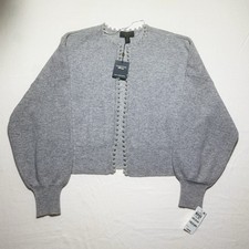 Charter Club Luxury Cashmere Pearl Trim Cardigan Sweater Med. Capsule Wardrobe picture