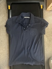 Vintage Jimmyz Brand Grenade Polo Mens Size M Blue  Slim Fit Y2K Distressed picture
