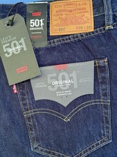 Brand New Mens Levi's Premium 501 Original Stretch Jeans Size W36 L30 picture