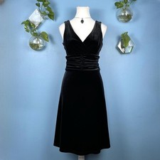 Vintage Black Velvet Le Château Dress Gothic Witch Whimsigoth picture