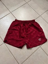 Umbro Men's Vintage 90s Checkered Maroon Shorts size M/L picture