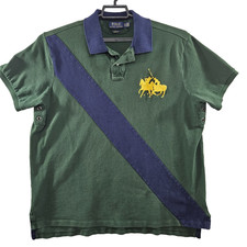Vintage Polo Ralph Laurens Mens XL Short Sleeve Cotton Knit Vented Large Ponies picture