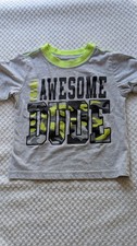 Healthtex Toddler Boys Short Sleeve Awesome Dude Shirt Size 2T picture