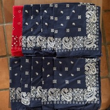 Vintage LOT 10 USA Paris WashFast Fast Color Bandana ￼ picture