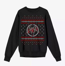 SLAYER Thrash Metal Unisex Holiday Pullover Sweatshirt XL NEW WITH TAGS picture