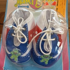 1985 Vintage Jim Henson's Muppet Babies Elmo Footwear Baby Shoes NIB Size 1 picture