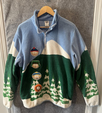 Vtg 1998 South Park Quarter Zip Fleece Sweatshirt Comedy Central Cartman Men XL picture