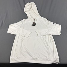 KJUS Golf Hoodie Kallen Sleeve Logo 1/4 Zip XL White Modal Polyester MSRP $229 picture