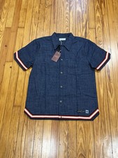 New Mitchell & Ness Mens Size Large Blue Denim Shirt Jacket $110 picture