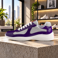 Prada America's Cup Sneaker / Violet Silver / Patent Leather picture
