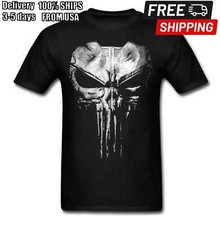 The Punisher Jon Bernthal Frank Castle Marvel TV Black Graphic T-Shirt picture