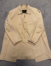 Mackintosh Bonded Cotton Rubberized Car Coat Beige Mens Size 40 Made in Scotland picture