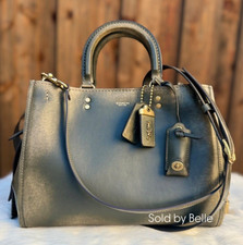NWOT Coach Rogue Bag 31 In Loved Leather Brass Green Crossbody Shoulder Bag picture