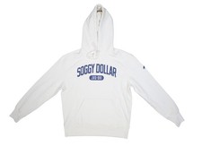 Standard Rec Hoodie Mens Medium White Soggy Dollar JVD-BVI Graphic Pullover picture