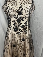 Vtg Y2K Whimsigoth Landmark 12 Romantic Prom Embroidered Mesh Floral Beading picture