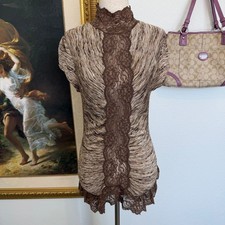 Y2K Boho Fairy Cache Blouse with Lace Details picture