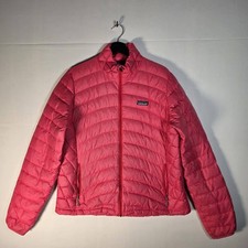 Patagonia Women's XL Pink Quilted Puffer Jacket Full Zip Insulated Coat picture